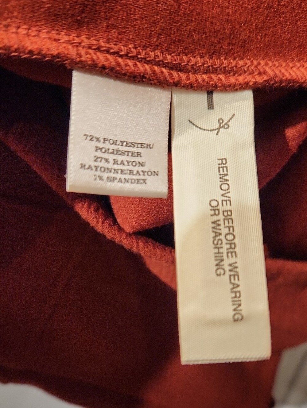 NWT Ann Taylor Textured Sleeveless Peplum Top in Burnt Orange - Picture 7 of 8